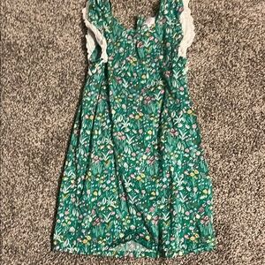 Crown and Ivy Floral Green Kids Dress